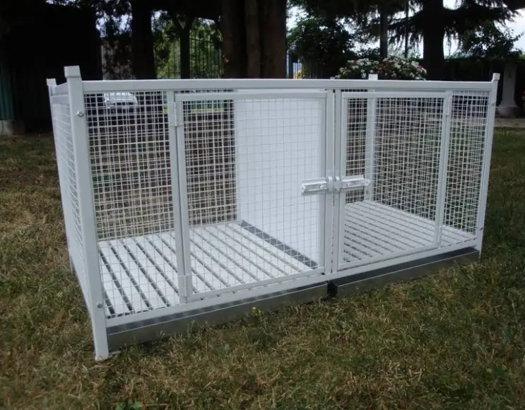 Stackable two-seater dog and cat cage 120x60 cm